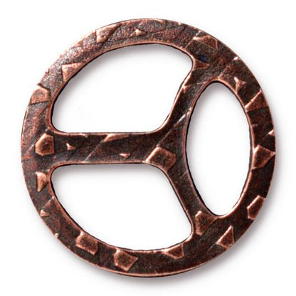 TierraCast Tribuckle for 1/2 inch leather straps / pewter with antique copper finish