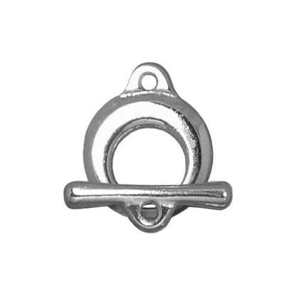TierraCast Maker's Toggle Clasp / pewter with a bright rhodium finish / 94-6202-61