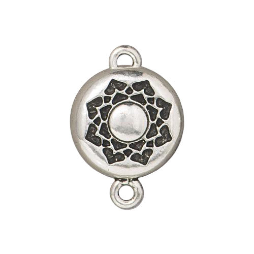 TierraCast Lotus Magnetic Clasp / pewter with antique silver finish / 94-6234-12