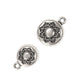 TierraCast Lotus Magnetic Clasp / pewter with antique silver finish / 94-6234-12
