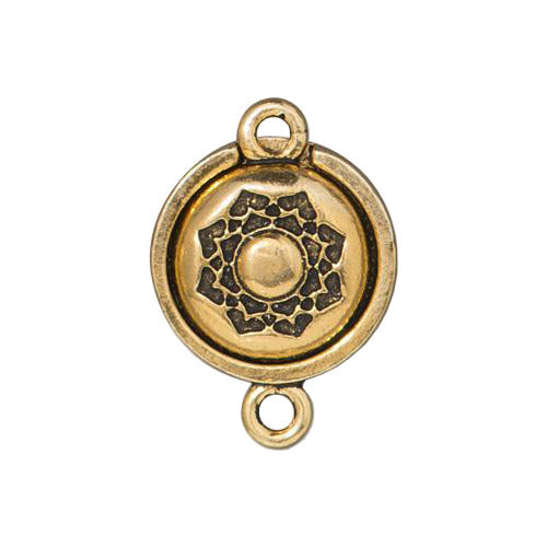 TierraCast Lotus Magnetic Clasp / pewter with antique gold finish / 94-6234-26