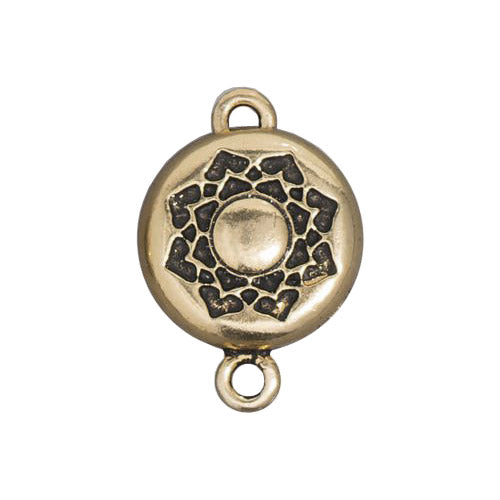 TierraCast Lotus Magnetic Clasp / pewter with brass oxide finish / 94-6234-27