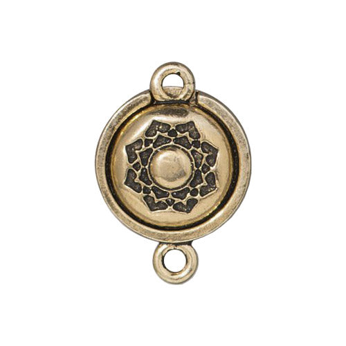 TierraCast Lotus Magnetic Clasp / pewter with brass oxide finish / 94-6234-27