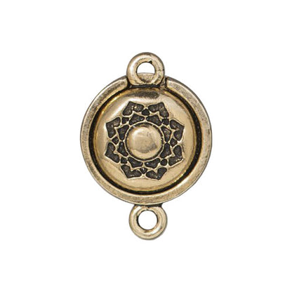 TierraCast Lotus Magnetic Clasp / pewter with brass oxide finish / 94-6234-27