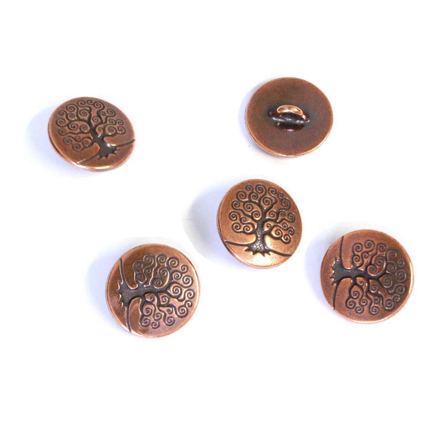 TierraCast Tree of Life Button / pewter with antique copper finish  / 94-6562-18