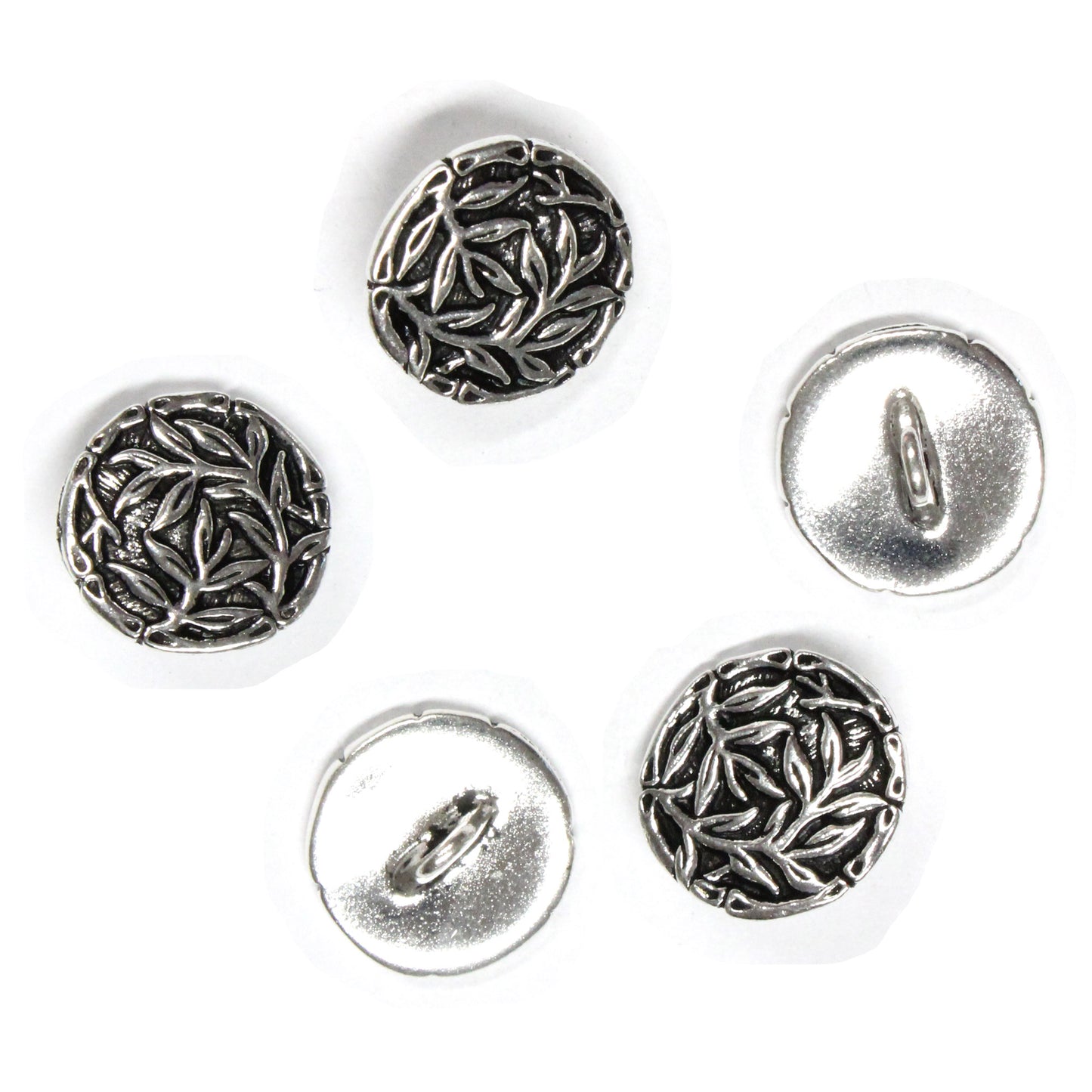 TierraCast Bamboo Button / pewter with antique silver finish  / 94-6569-12