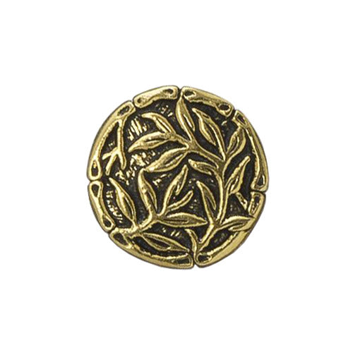 TierraCast Bamboo Button / pewter with antique gold finish  / 94-6569-26