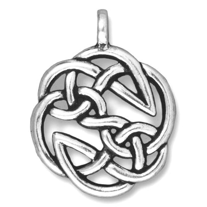 TierraCast Open Knot Pendant / 5 Pack / pewter with antique silver finish