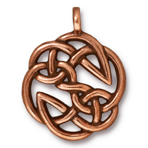 TierraCast Open Knot Pendant / pewter with antique copper finish  / 94-7508-18