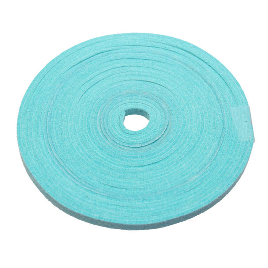 5mm Aqua Blue Flat Cord / 5 meter roll / 1.5mm thick faux suede / for jewelry craft projects