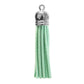 AQUA MINT 60mm Faux Suede Tassel with silver acrylic cap and eyelet