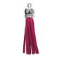 FUCHSIA 60mm Faux Suede Tassel with silver acrylic cap and eyelet