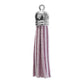 LAVENDER 60mm Faux Suede Tassel with silver acrylic cap and eyelet