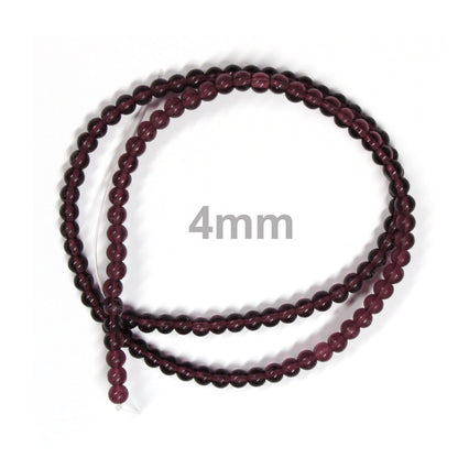 Purple Amethyst / 16" Strand / man-made / smooth round stone beads