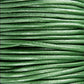 METALLIC LAWN 2mm Round Leather Cord / sold by the meter