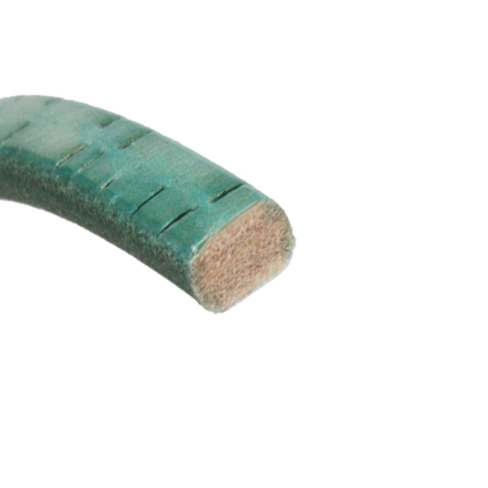 TURQUOISE BARK Regaliz 10 x 6mm Leather Cord / sold by the foot / jewelry leather for bracelets