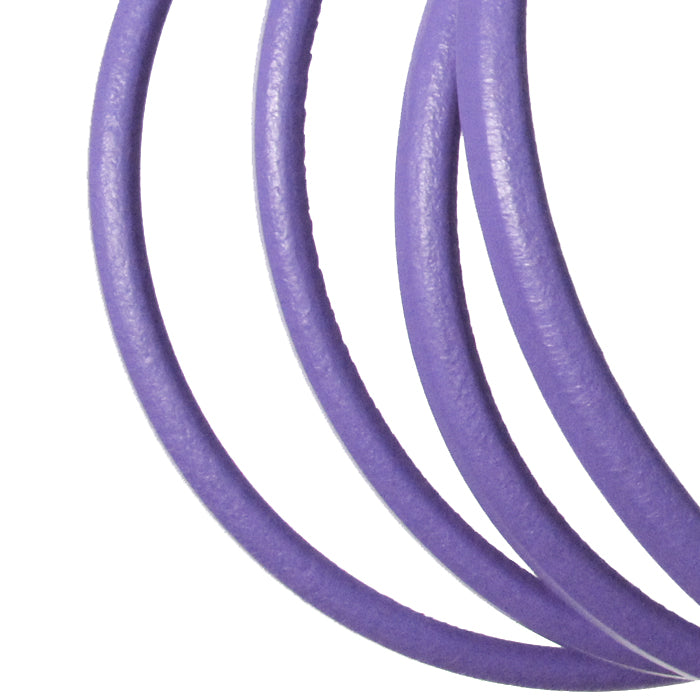 LILAC Regaliz 10 x 6mm Leather Cord / sold by the foot / jewelry leather for bracelets