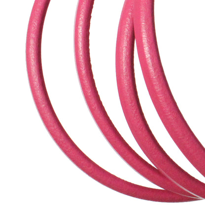 FUCHSIA Regaliz 10 x 6mm Leather Cord / sold by the foot / jewelry leather for bracelets