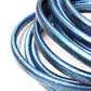 METALLIC GALAXY BLUE Regaliz 10 x 6mm Leather Cord / sold by the foot / jewelry leather for bracelets