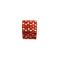9x11mm Red and Gold Zipper Mini Peyote Stitch Tube Bead