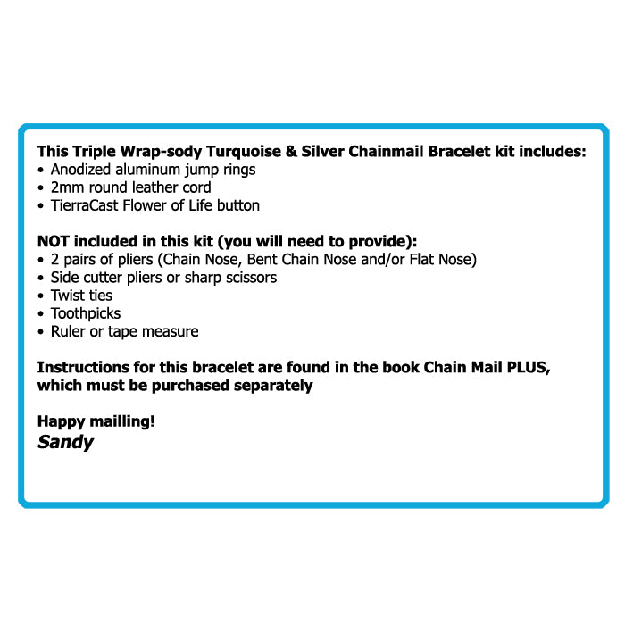 Component Kit for Triple Wrap-sody Chainmail Bracelet