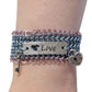 Made With Love Chainmail Bracelet (sky blue & pink) / 6.5 to 7 Inch wrist size / anodized aluminum chainmail