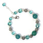 Green Agate Bracelet / 6 to 7 Inch wrist size / with extender chain