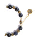 Sodalite Bracelet with Earth charm / 6 to 7 Inch wrist size / with extender chain