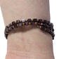 Purple Fiber Optic Bracelet / 6 to 8 Inch wrist size / antique copper accent beads
