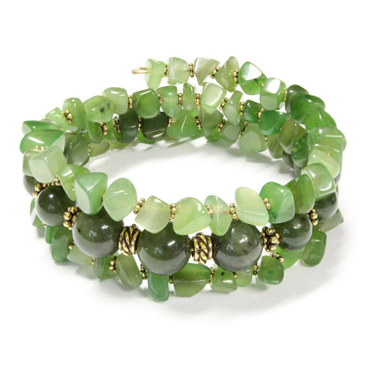 Jade Mania Bracelet / 6 to 8 Inch wrist size / has more than one ounce of BC jade