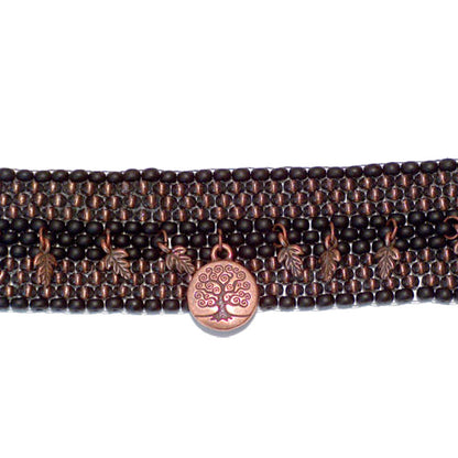 Copper Tree Bracelet / fits 7 to 8 Inch wrist / extender chain with hook clasp