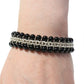 Black Onyx Chainmail Bracelet / for 7 inch wrist size / pewter toggle clasp