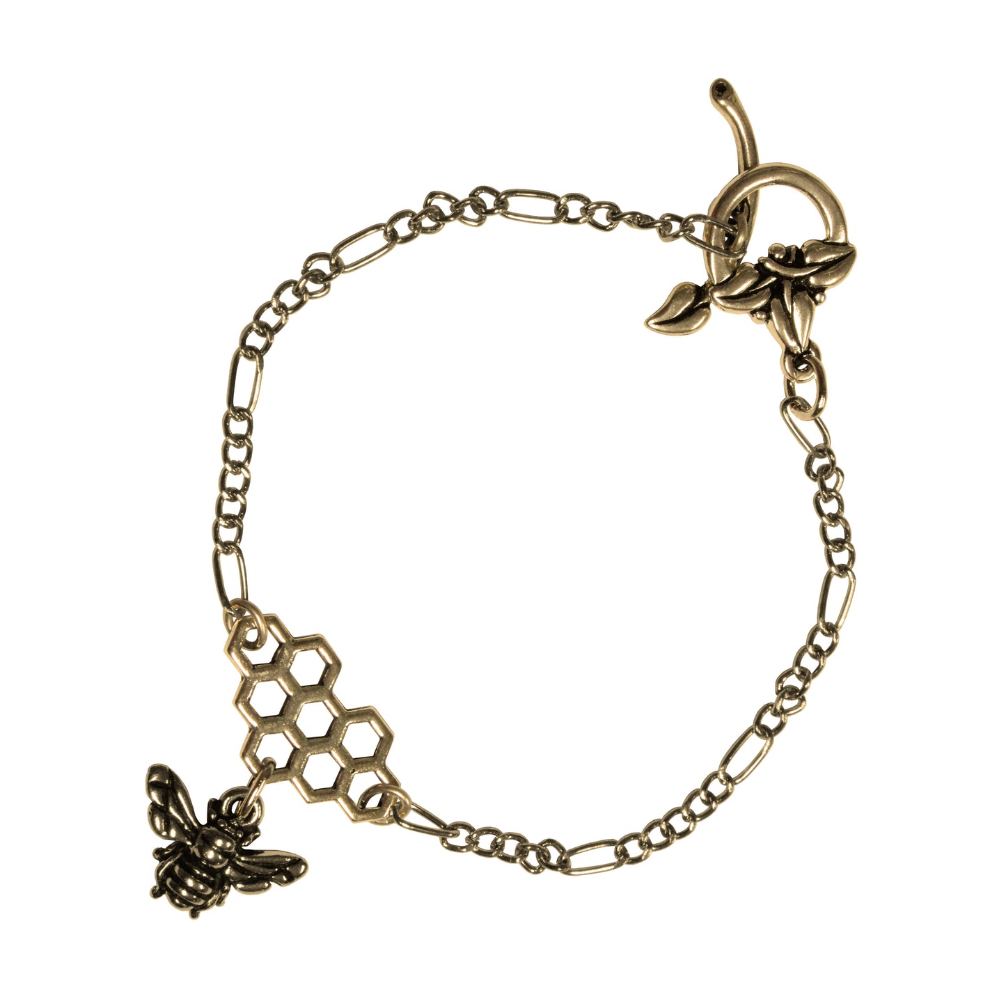 Honeybee Chain Bracelet / choose length and colorway - all gold or gold silver mix