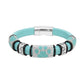TURQUOISE GREEN Dog Paw Bracelet / fits 6.5 to 7 Inch wrist size / leather with magnetic clasp