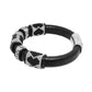 BLACK Dog Paw Bracelet / fits 6.5 to 7 Inch wrist size / leather with magnetic clasp