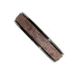Distressed Chocolate Brown Cuff Bracelet / fits up to 7 inch wrist size / Euro leather on gunmetal black cuff / yin yang charm