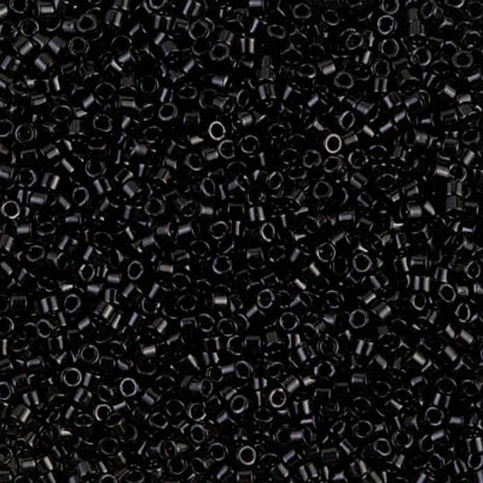 DB-0010 Black Opaque 11/0 Miyuki Delica Seed Beads (10 gram bag)