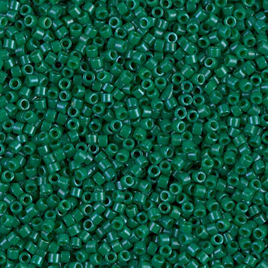 DB-0656 Opaque Green Dyed 11/0 Miyuki Delica Seed Beads (10 gram bag)