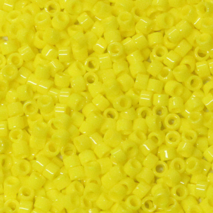 DB-0721 Opaque Yellow 11/0 Miyuki Delica Seed Beads (10 gram bag)