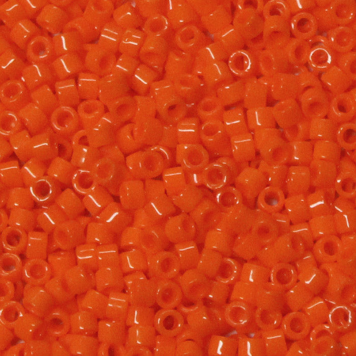 DB-0722 Opaque Orange 11/0 Miyuki Delica Seed Beads (10 gram bag)