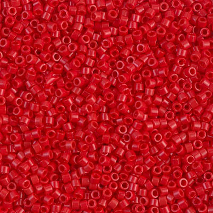DB-0723 Opaque Red 11/0 Miyuki Delica Seed Beads (10 gram bag)