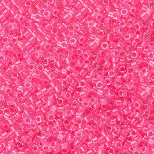 DB-2035 Luminous Hot Pink CL 11/0 Miyuki Delica Seed Beads (10 gram bag)