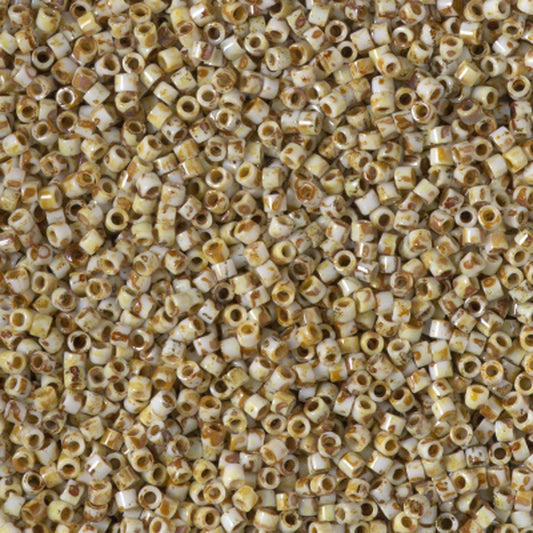 DB-2262 Creamy Jasper Picasso 11/0 Miyuki Delica Seed Beads (10 gram bag)