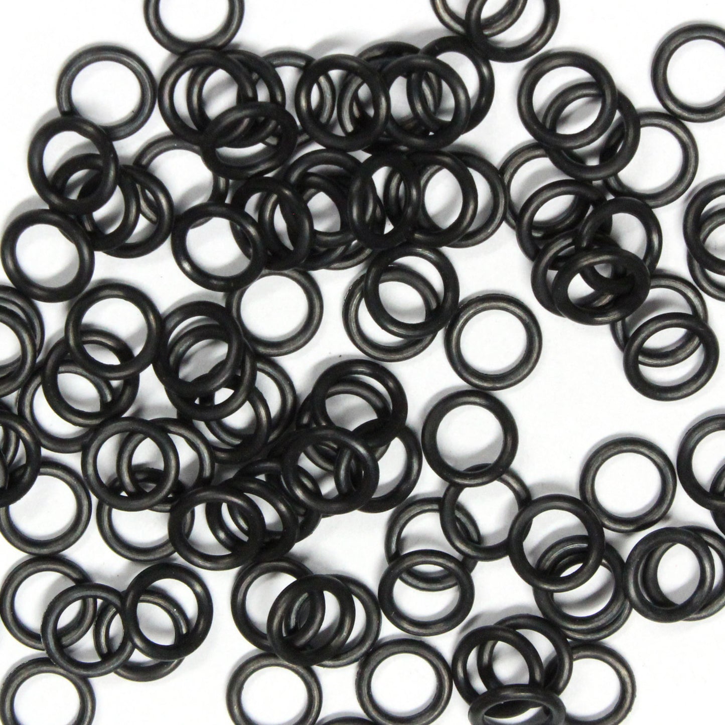 BLACK 5mm Rubber Rings / 100 Pack / 16 Gauge AWG / latex free