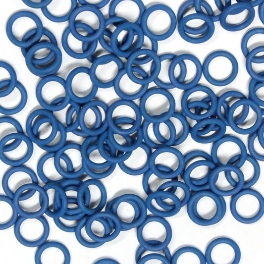 BLUE 5mm Rubber Rings / 100 Pack / 16 Gauge AWG / latex free