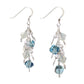 Galaxy Aqua Light Earrings / 50mm length / sterling silver and crystal
