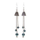 Bellflower Silver Earrings / 70mm length / sterling silver earwires
