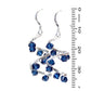 Helix Nebula Earrings / 37mm length / double spiral galaxy / sapphire blue crystal / sterling silver earrings