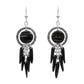 Black Icicle Earrings / 70mm length / sterling silver hook earwires