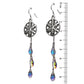 Winter Snowflake Earrings / 85mm length / sterling silver earwires